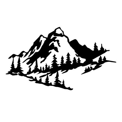 Wall decoration 40x70 cm mountains metal