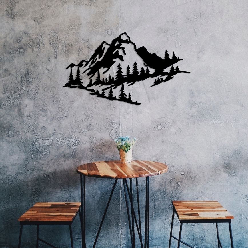Wall decoration 40x70 cm mountains metal