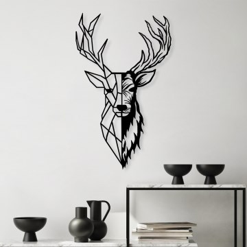 Wall decoration 42x70 cm deer metal