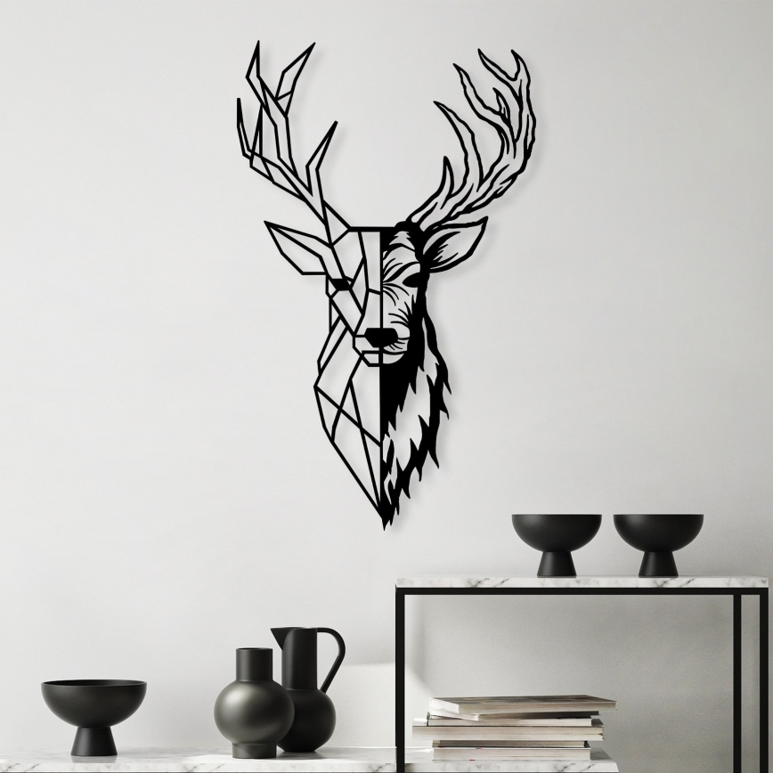Wall decoration 42x70 cm deer metal