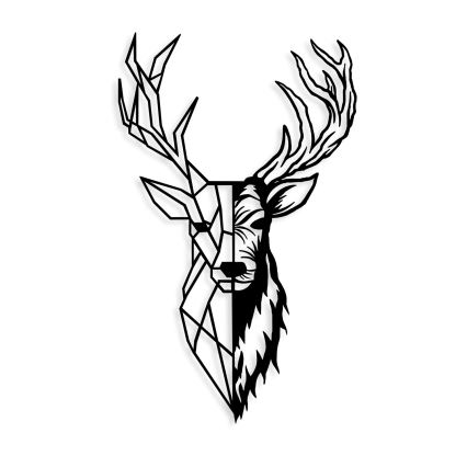 Wall decoration 42x70 cm deer metal