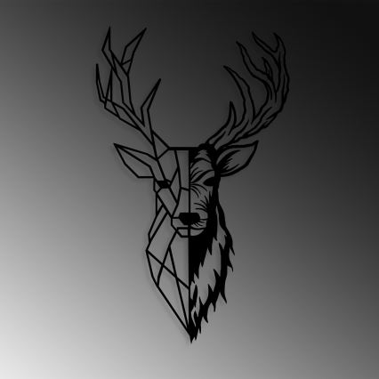 Wall decoration 42x70 cm deer metal