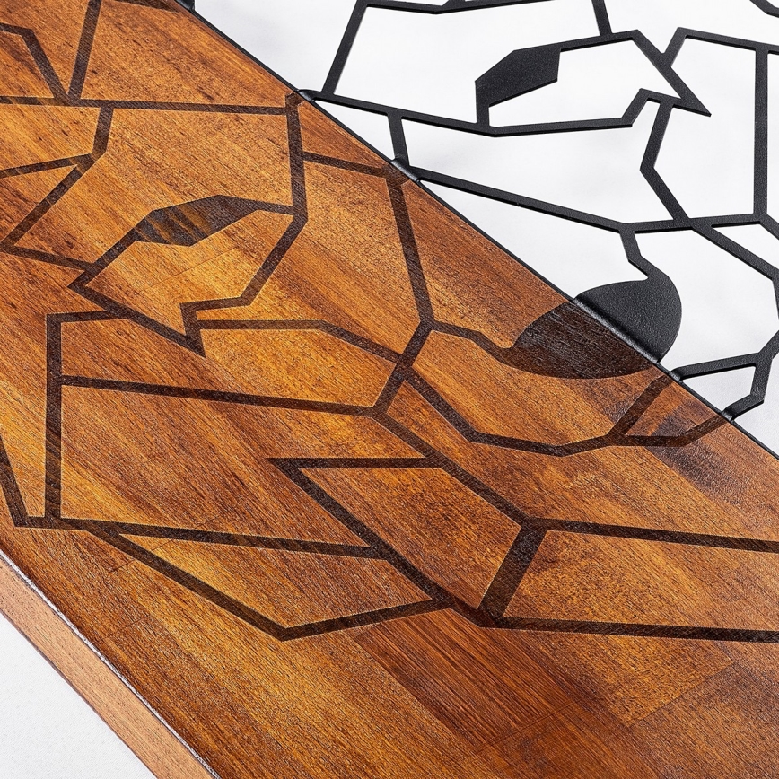 Wall decoration 45,5x58 cm wolf wood/metal