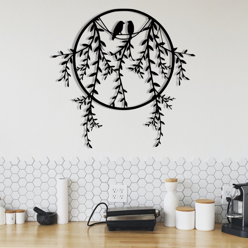 Wall decoration 45x44 cm branches metal