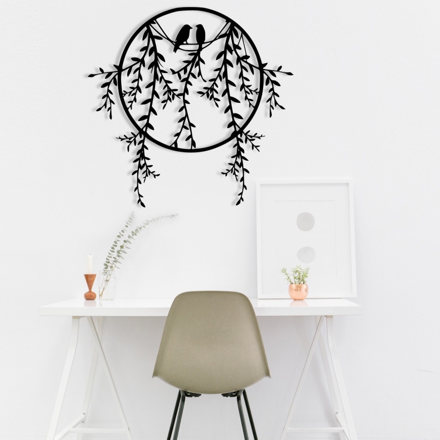 Wall decoration 45x44 cm branches metal
