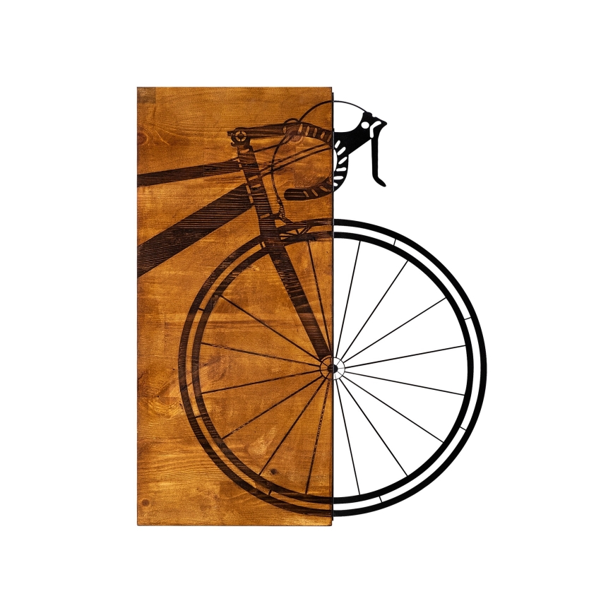 Wall decoration 45x58 cm bike wood/metal