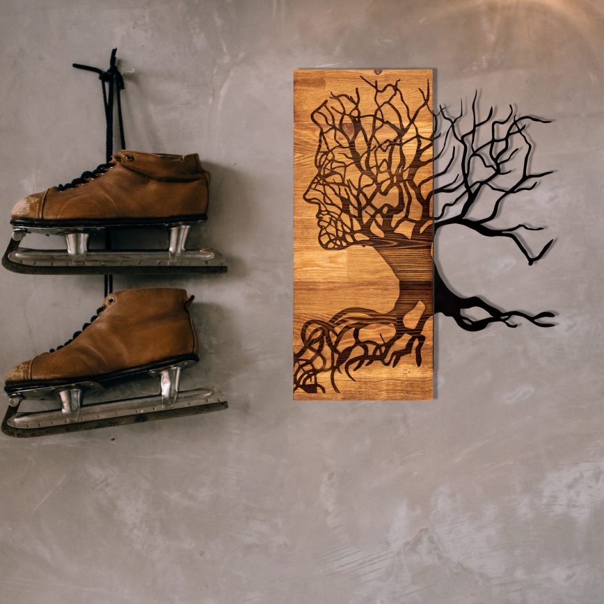 Wall decoration 45x58 cm Tree of Life wood/metal