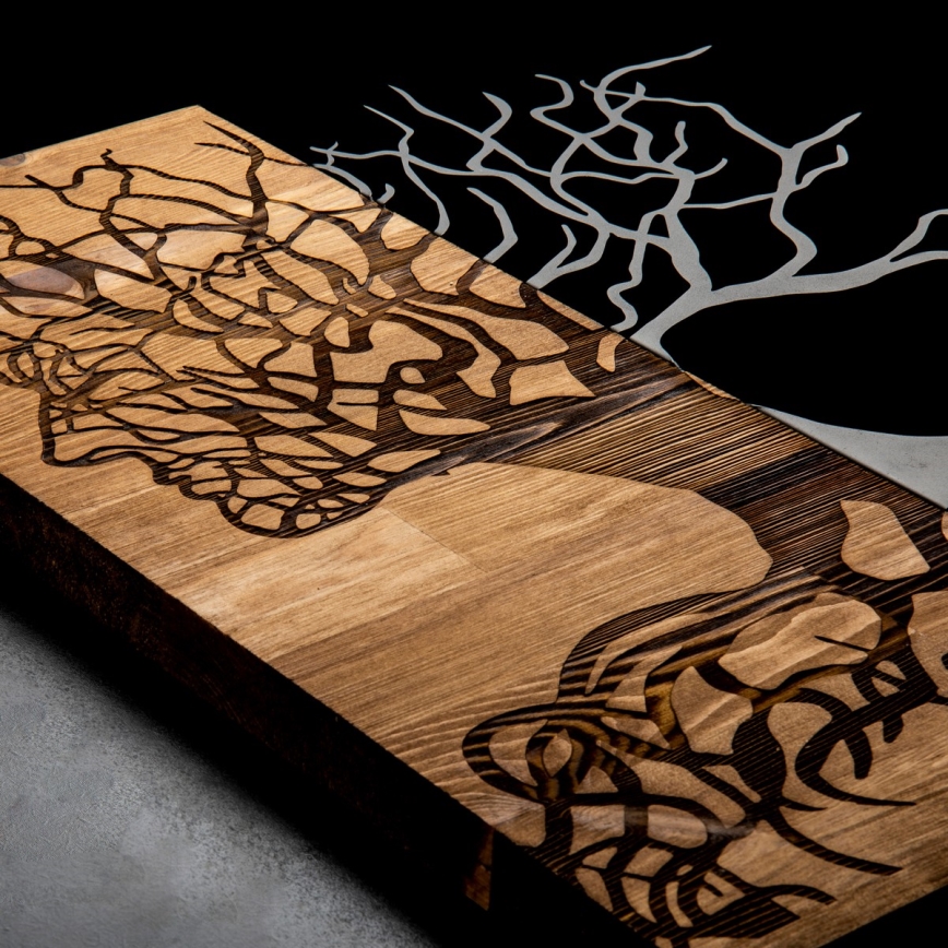 Wall decoration 45x58 cm Tree of Life wood/metal