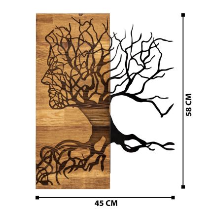 Wall decoration 45x58 cm Tree of Life wood/metal