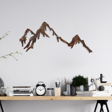 Wall decoration 45x70 cm mountains metal