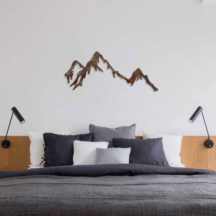 Wall decoration 45x70 cm mountains metal
