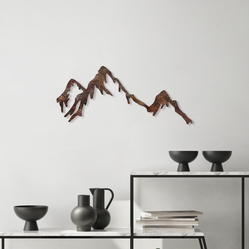 Wall decoration 45x70 cm mountains metal