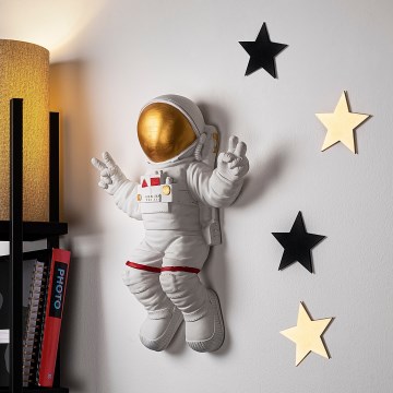 Wall decoration 47x35 cm astronaut gold