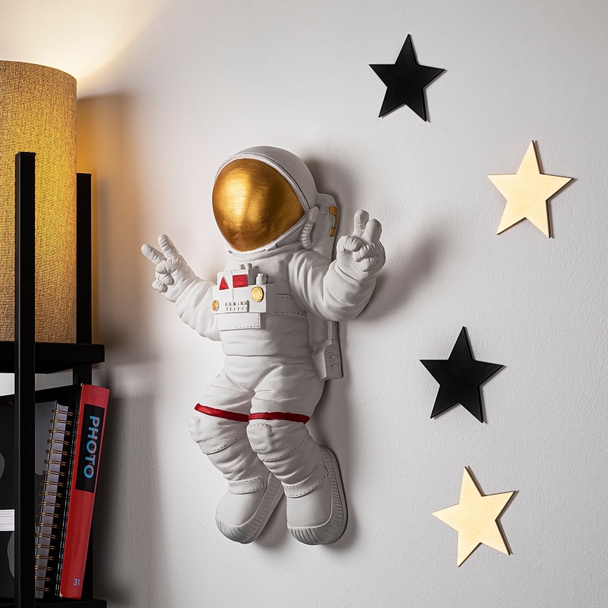 Wall decoration 47x35 cm astronaut gold