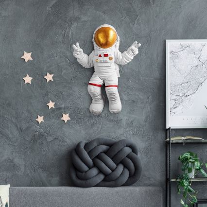 Wall decoration 47x35 cm astronaut gold