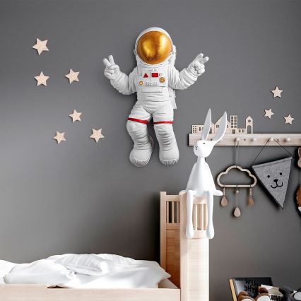Wall decoration 47x35 cm astronaut gold