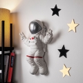 Wall decoration 47x35 cm astronaut silver