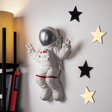 Wall decoration 47x35 cm astronaut silver