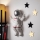 Wall decoration 47x35 cm astronaut silver