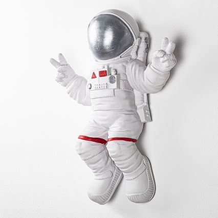Wall decoration 47x35 cm astronaut silver