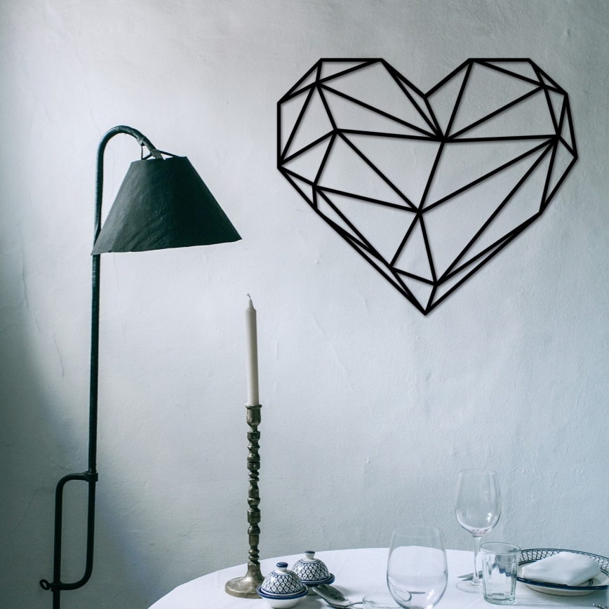 Wall decoration 47x40 cm heart metal