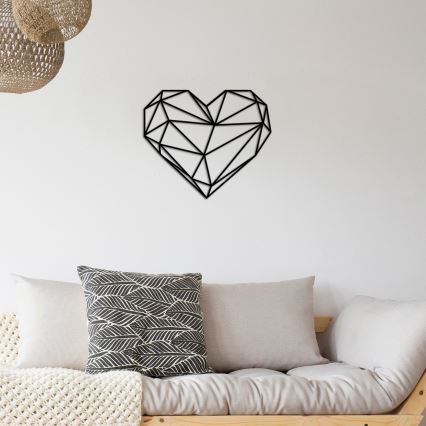 Wall decoration 47x40 cm heart metal