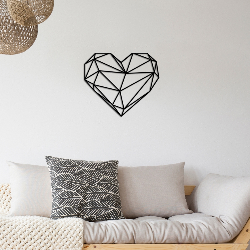 Wall decoration 47x40 cm heart metal