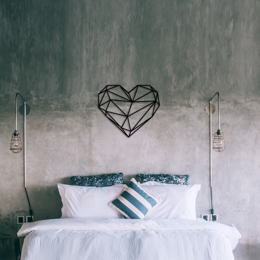 Wall decoration 47x40 cm heart metal