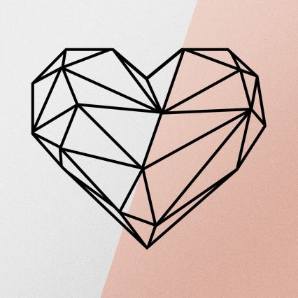 Wall decoration 47x40 cm heart metal