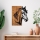Wall decoration 48x58  cm horse wood/metal