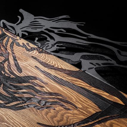 Wall decoration 48x58  cm horse wood/metal