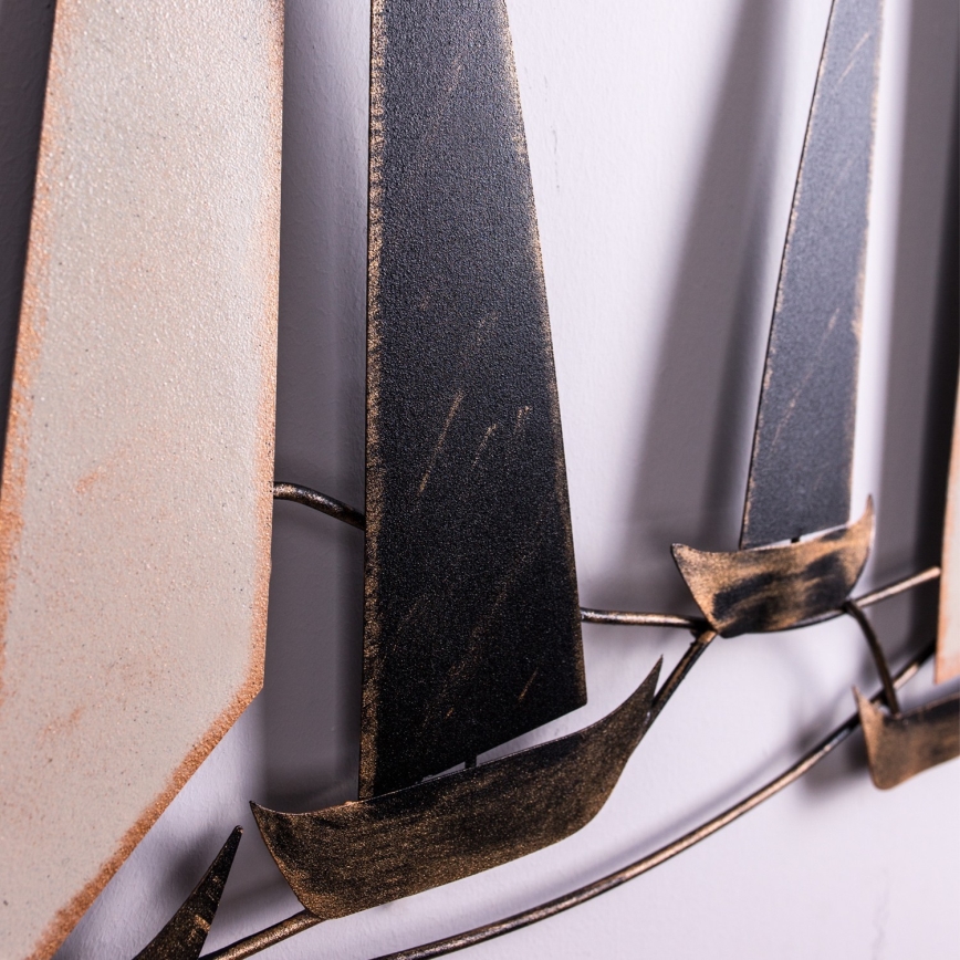 Wall decoration 52x117 cm sailing boats metal