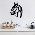 Wall decoration 55x40 cm horse metal