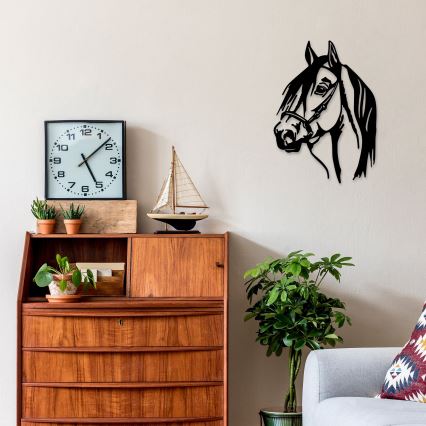 Wall decoration 55x40 cm horse metal