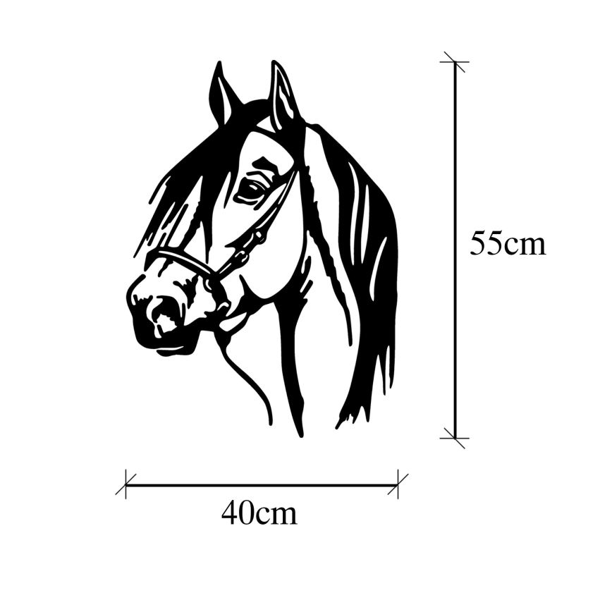 Wall decoration 55x40 cm horse metal
