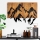 Wall decoration 58x44 cm mountains wood/metal