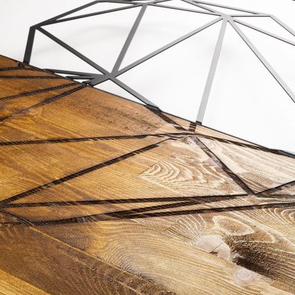 Wall decoration 58x58 cm heart wood/metal