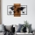Wall decoration 58x85 cm map wood/metal