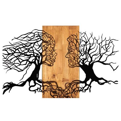 Wall decoration 58x92 cm tree of life wood/metal
