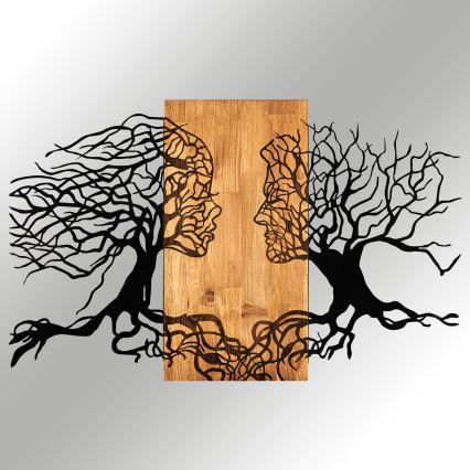 Wall decoration 58x92 cm tree of life wood/metal