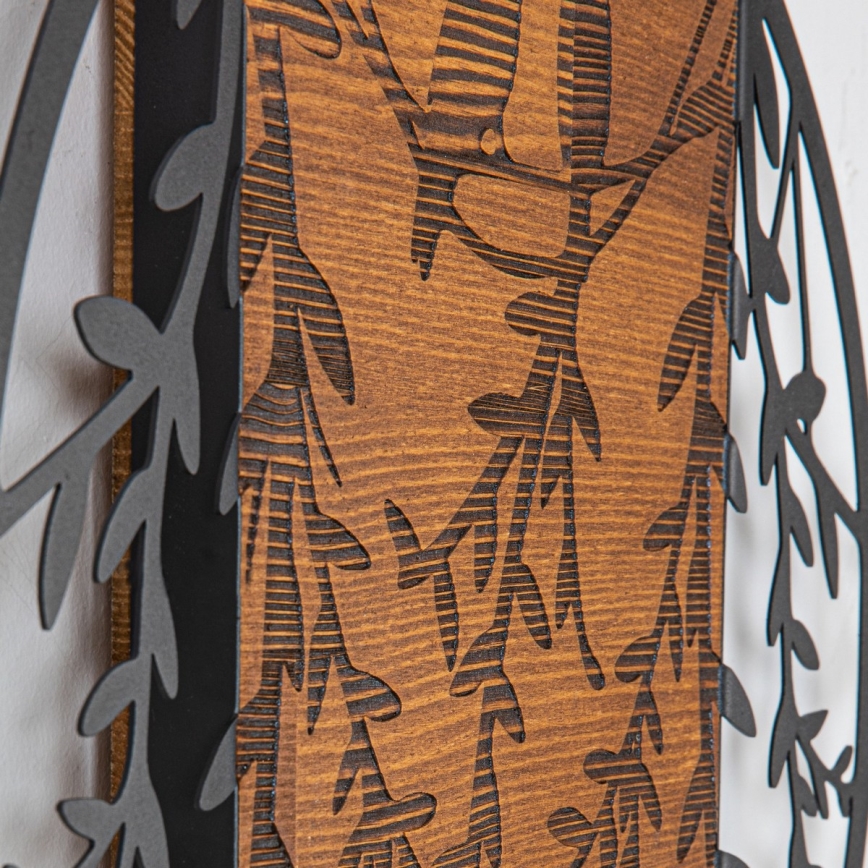 Wall decoration 59,5x58,x5 cm birds wood/metal