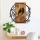 Wall decoration 59x57 cm birds wood/metal