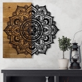 Wall decoration 59x58 cm mandala wood/metal