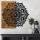 Wall decoration 59x58 cm mandala wood/metal