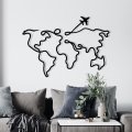Wall decoration 60x42 cm map metal