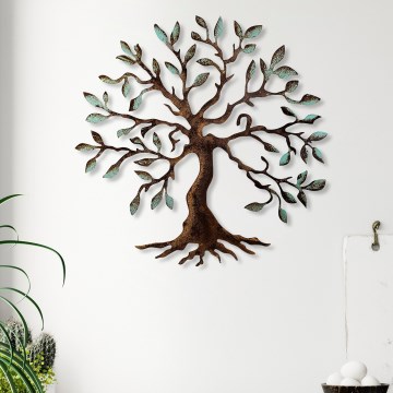 Wall decoration 60x60 cm tree metal