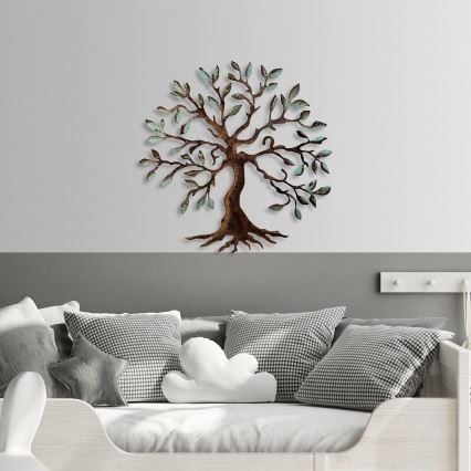 Wall decoration 60x60 cm tree metal