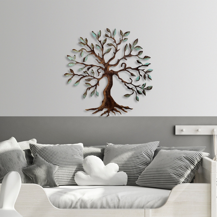 Wall decoration 60x60 cm tree metal