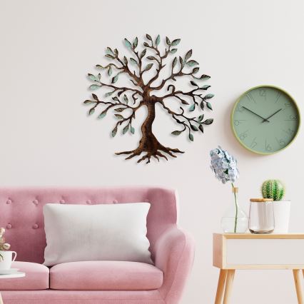 Wall decoration 60x60 cm tree metal