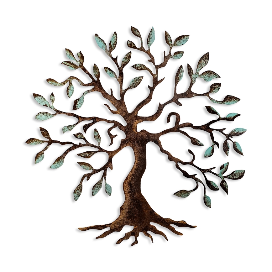 Wall decoration 60x60 cm tree metal